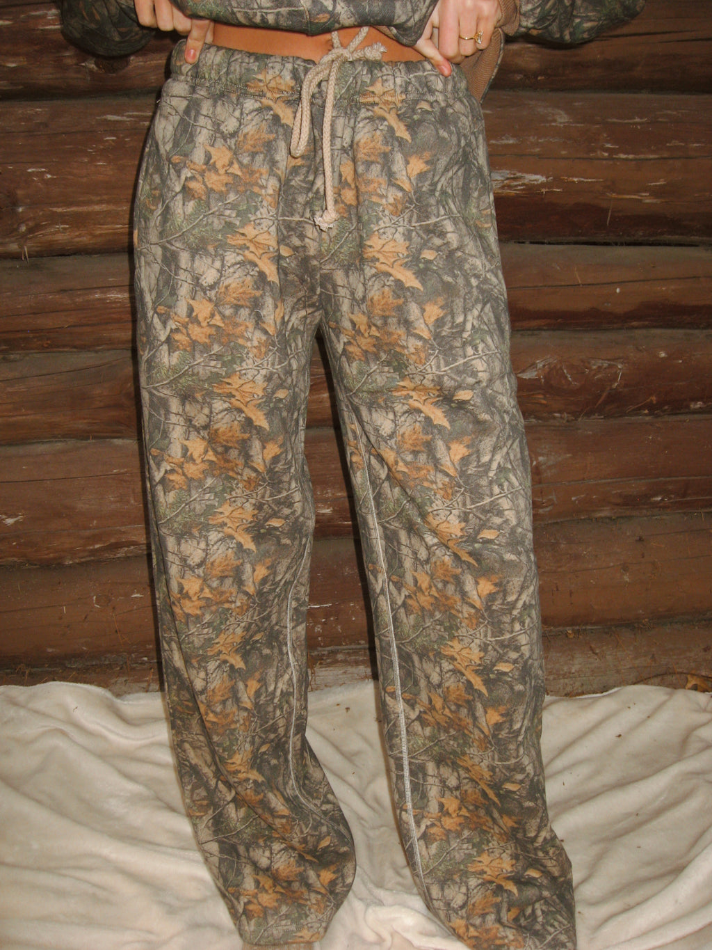 Dark Camo Wideleg Sweatpants