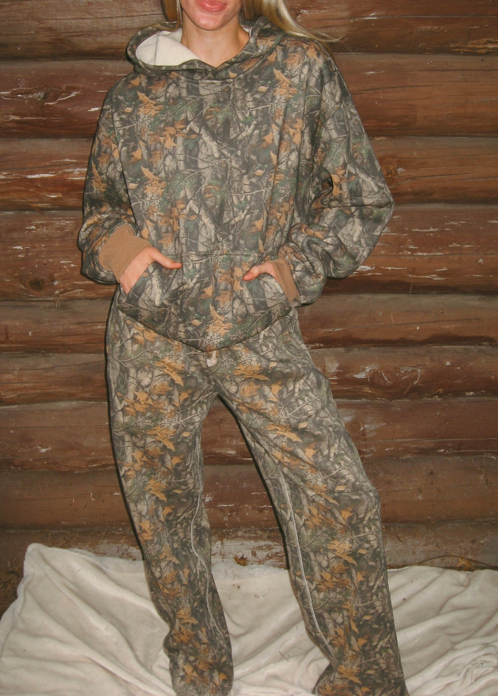 Dark Camo Wideleg Sweatpants