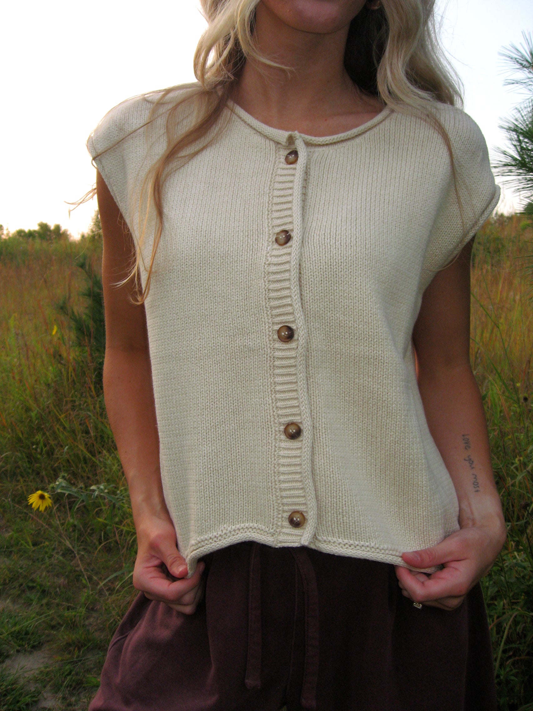 Meadow Sleeveless Cardigan